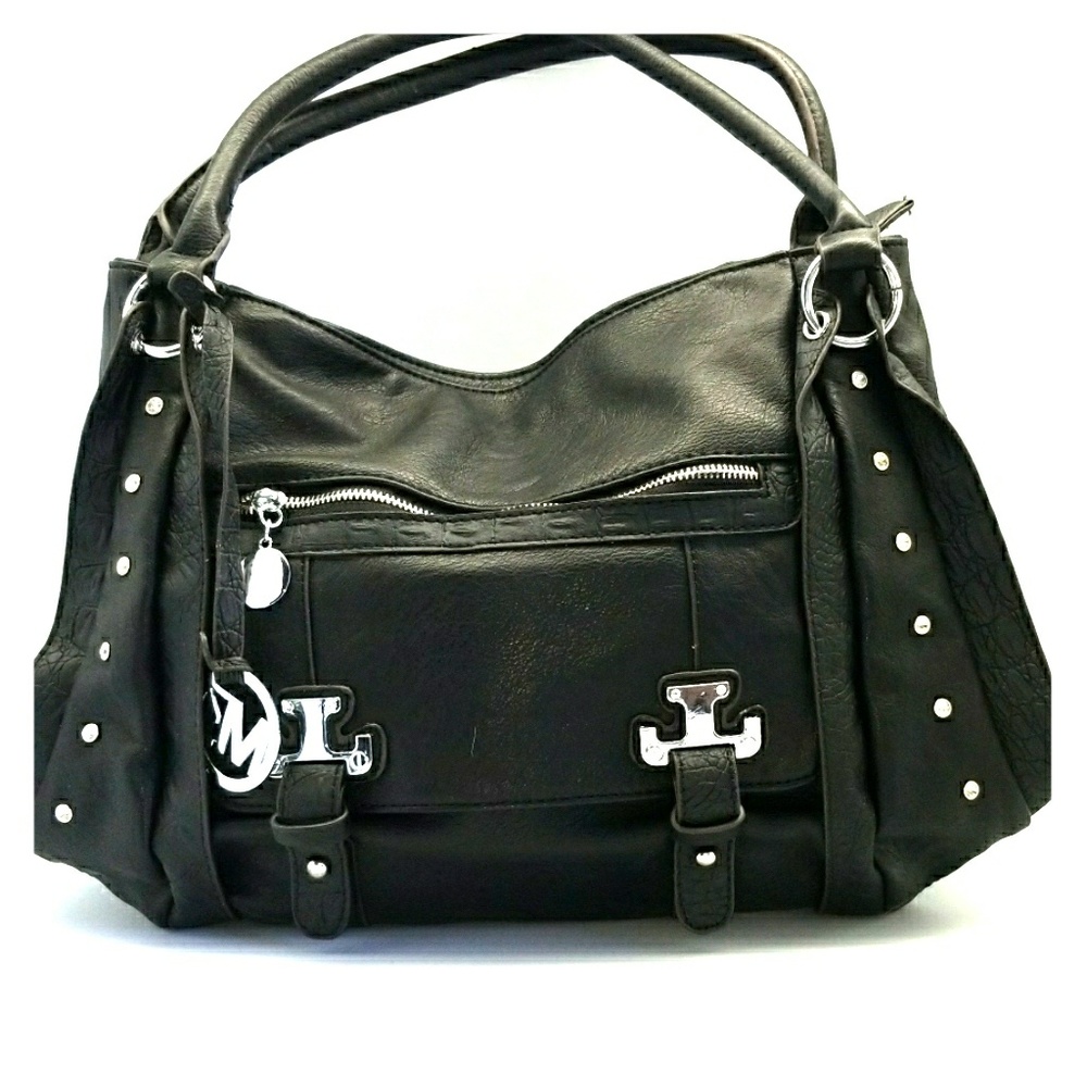 Studded black Michael Michelle purse